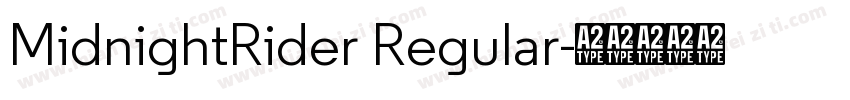 MidnightRider Regular字体转换